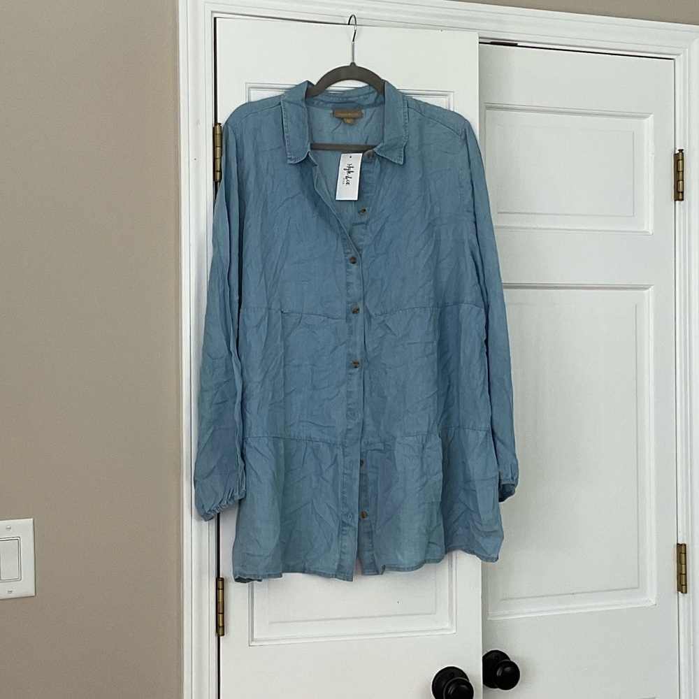 Style & Co. Blue Button Down Shirt